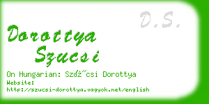 dorottya szucsi business card